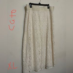 long lace skirt